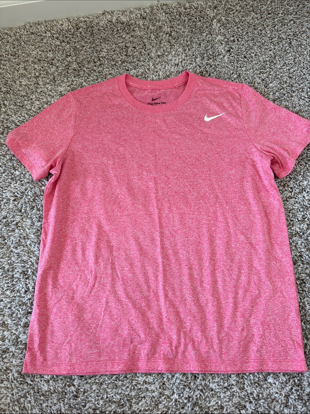 Nike Women's Heather Pink Short Sleeve Dri-FIT Tee